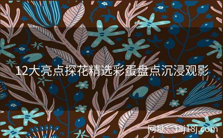 12大亮点探花精选彩蛋盘点沉浸观影