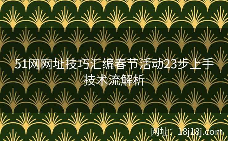 51网网址技巧汇编春节活动23步上手技术流解析 51网网址技巧汇编春节活动23步上手技术流解析